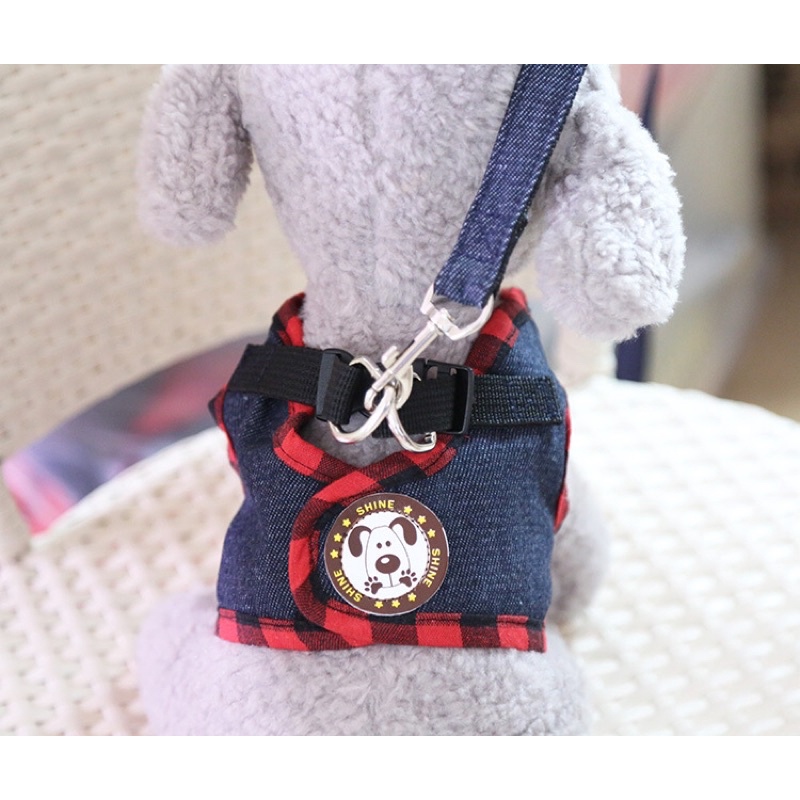BỘ DÂY DẪN DẠNG YẾM THÚ CƯNG LOẠI VẢI JEAN