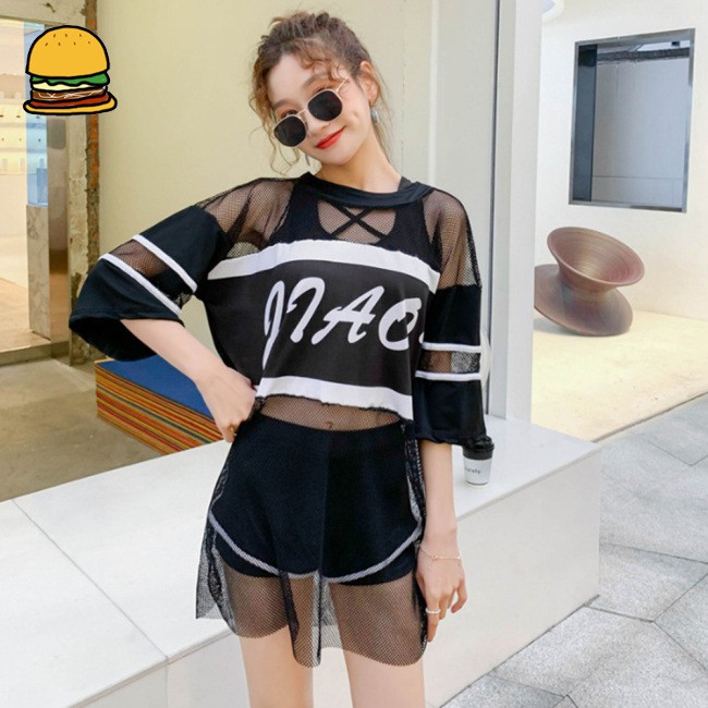 Bộ Đồ Bơi Thể Thao Kèm Áo Khoác Ngoài Quyến Rũ Cho Nữ