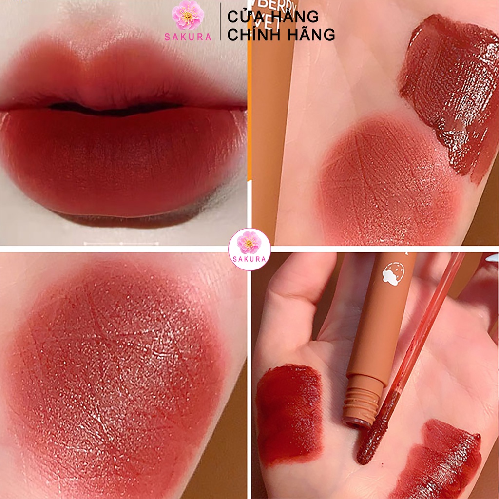 Son kem lì bóng tint môi Kte dưỡng ẩm màu nhung mịn cute trang điểm học sinh nội địa trung SAKURA