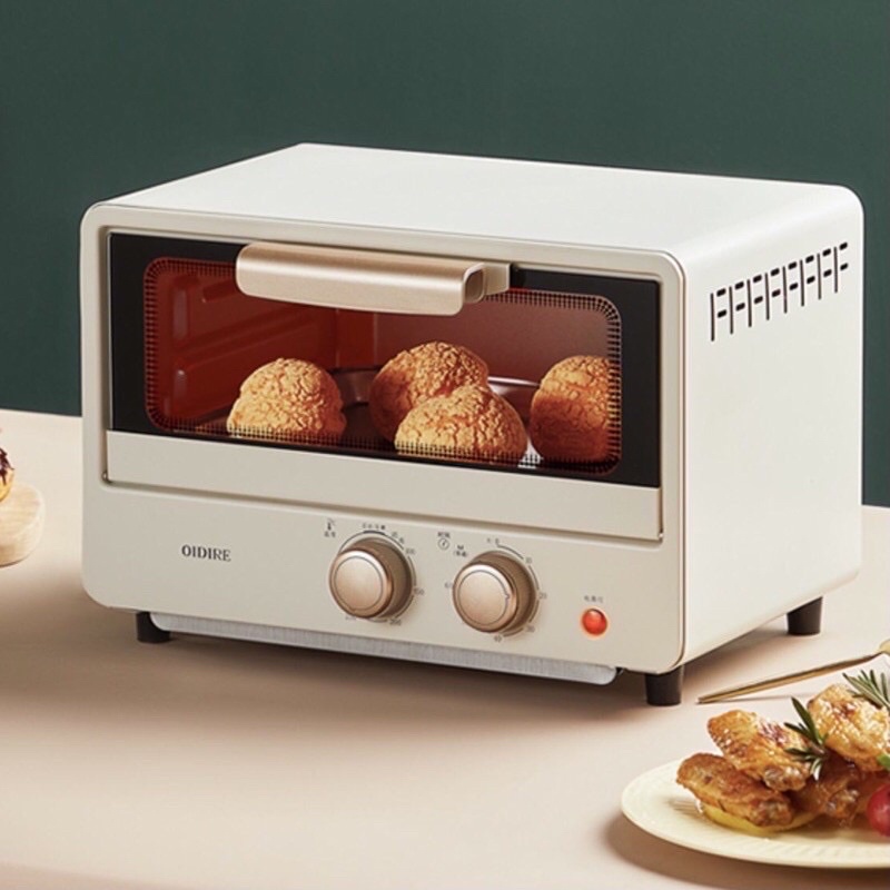 Lò nướng mini cao cấp OIDIRE màu trắng 2 núm vặn phong cách cổ điển sang trọng , bảo hành 12 tháng