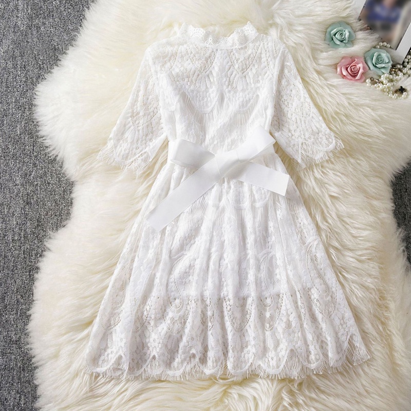 Đầm Phối Ren Đáng Yêu Thời Trang Cho Bé Gái akku