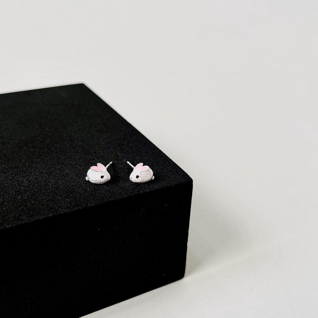 Khuyên tai bạc nữ 925 cao cấp nụ hình chuột xinh xắn SELIN JEWELRY - 0077