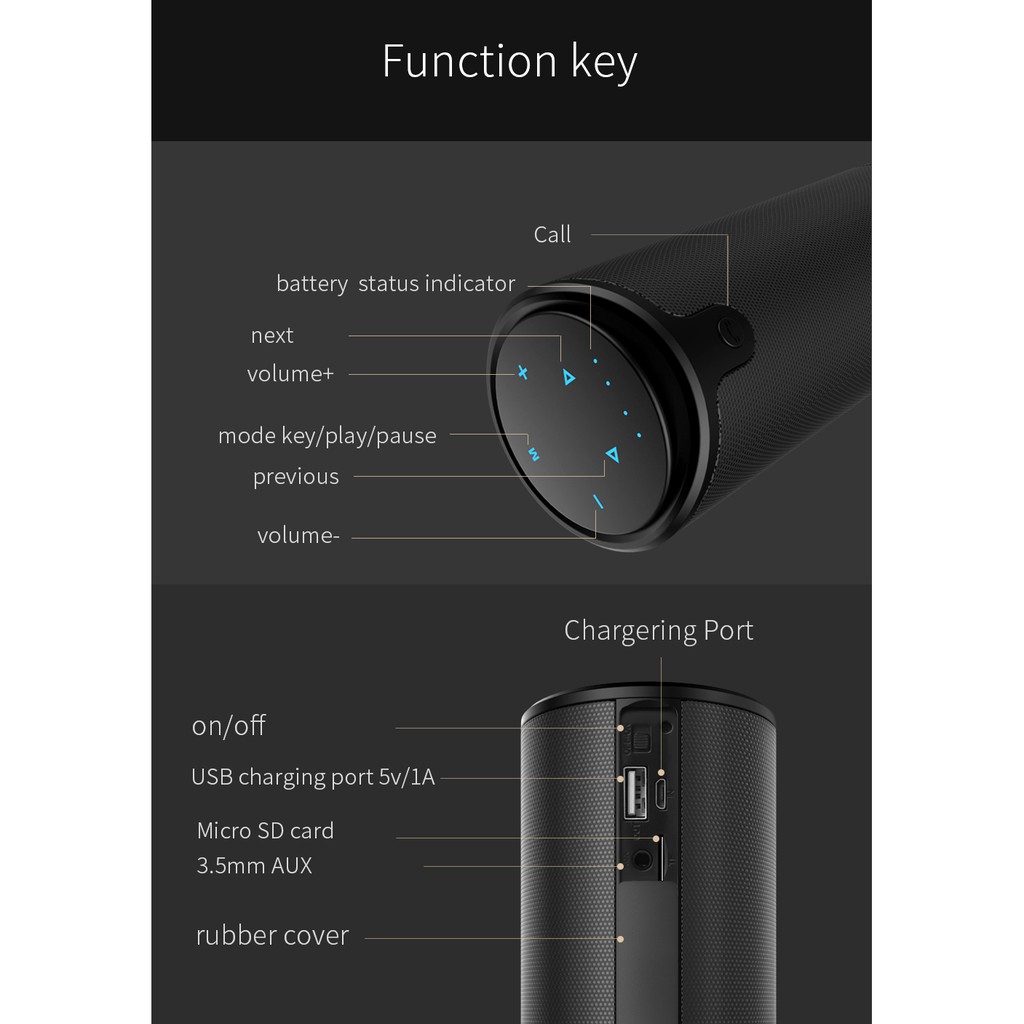 Loa bluetooth zealot s8 âm thanh sống động chất lượng cao