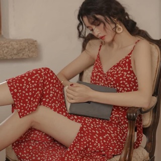 Váy dây vintage dáng dài