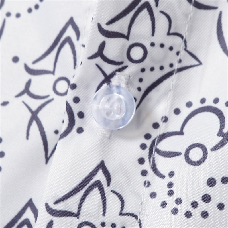 Áo Sơ Mi Tay Dài In Họa Tiết Louis Cổ Điển Dễ Phối Đồ Thời Trang Unisex