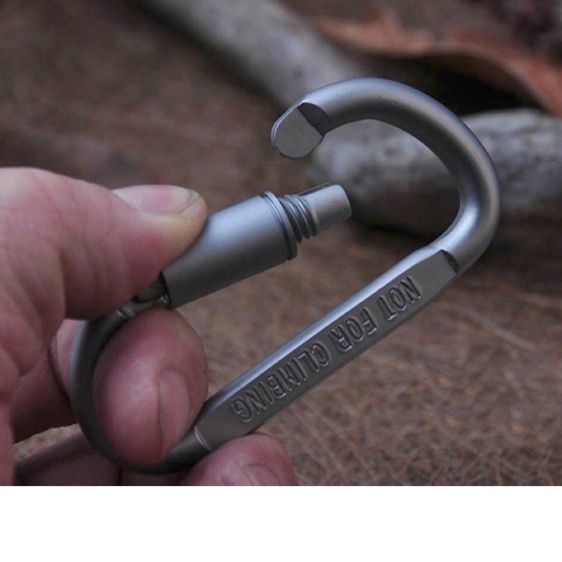 Móc khóa carabiner chữ  D 8cm đi phượt - Móc khoá đa năng ngon bổ rẻ | BigBuy360 - bigbuy360.vn