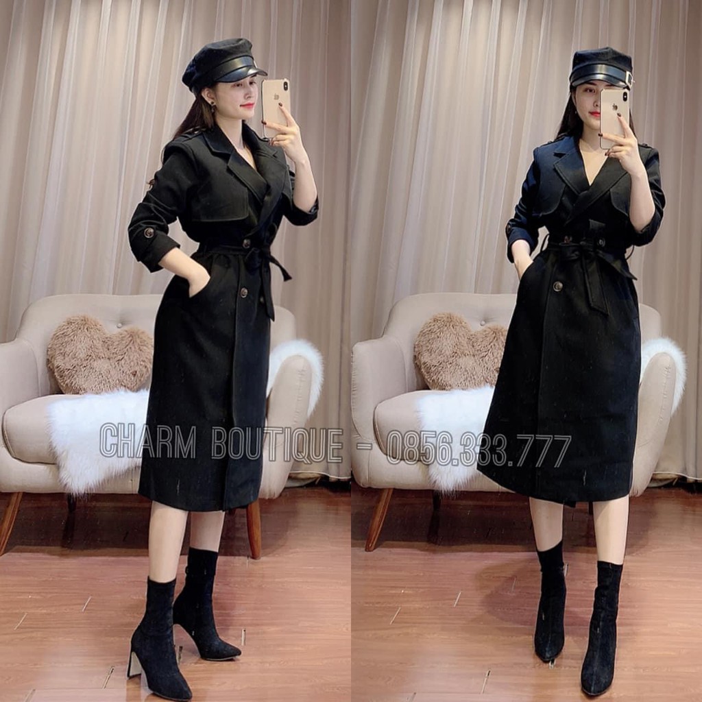 ÁO MANG TÔ KAKI DÁNG DÀI BẢO KHÁNH SHOP Áo Trenchcoat dáng dài chất liệu kaki chéo dầy dặn 057 | BigBuy360 - bigbuy360.vn