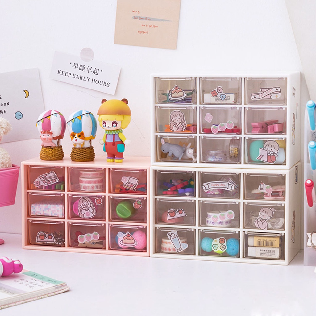 Hộp Đựng Đồ JUJIAJIA 9 Ngăn Siêu Đẹp Bằng Nhựa Đa Năng