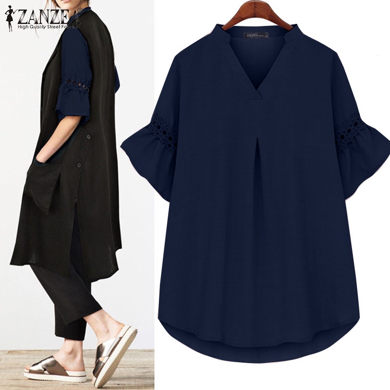 Zanzea Áo Ren Tay Lửng Thời Trang Dành Cho Nữ