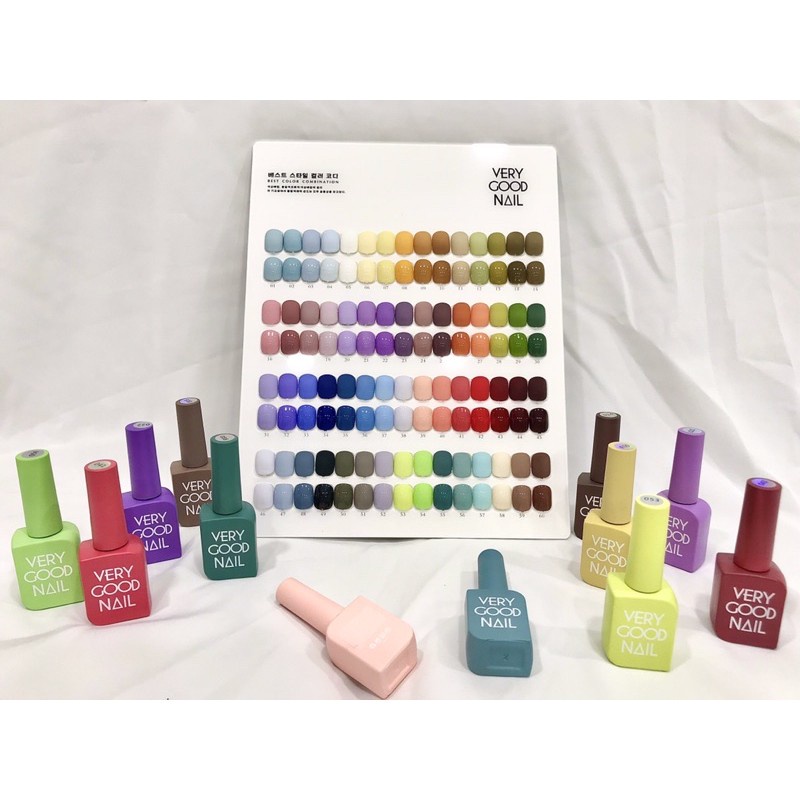 Set sơn gel very good nail 60 chai , set sơn gel ( hàng chuẩn cty Fullbox hồng Tặng BẢNG MÀU + Base Top )