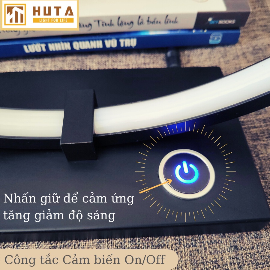 Đèn Bàn Cảm Ứng Tăng Giảm Độ Sáng, Ánh Sáng Vàng, Dùng Làm Đèn Ngủ, Để Phòng Khách, Trang Trí Decor, Led 18W, Mã C1