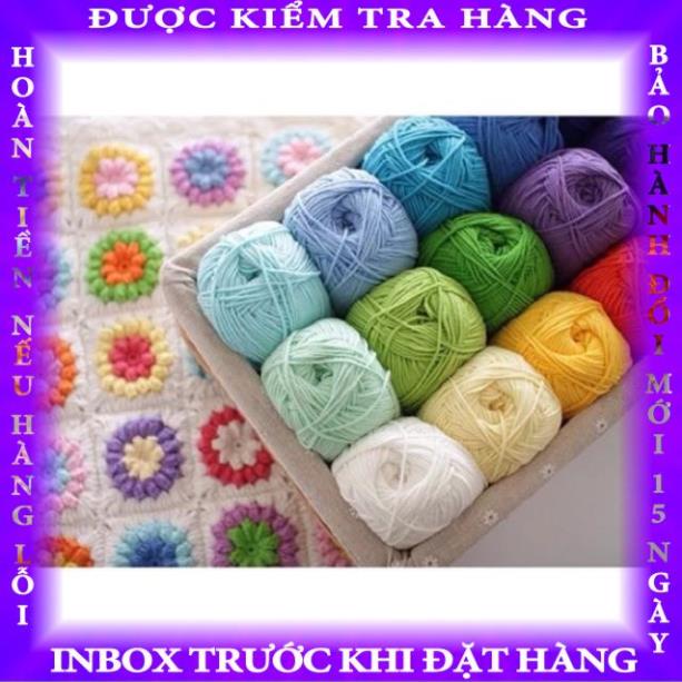 màu 1 đến 50 LEN MILK BÒ cuộn 50gr dùng đan móc thú bông , áo , mũ , khăn. sonong