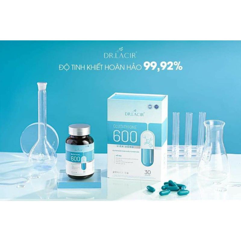 Viên uống Nám trắng da Glutathion 600 - Giảm sạm nám Da, Tăng Cường Miễn Dịch Đẹp Da.