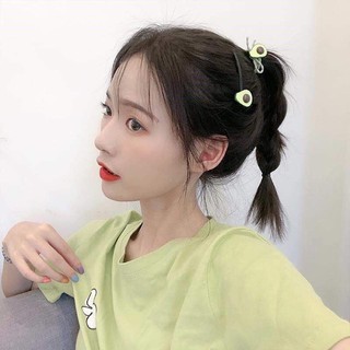 Set dây chun buộc tóc và cặp tóc quả bơ - Phụ kiện cột tóc