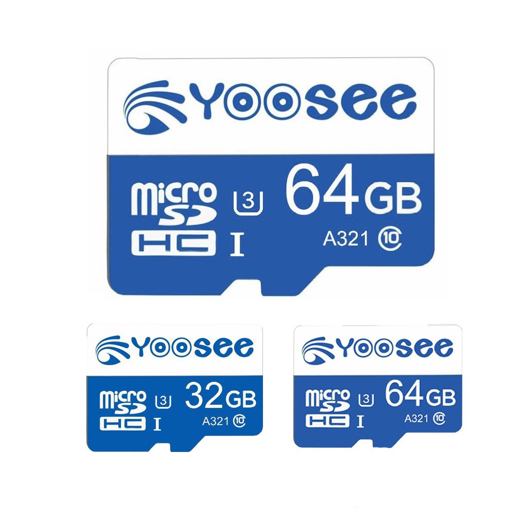Thẻ nhớ 32GB/ 64GB YOOSEE Class 10 hỗ trợ quay video 4K chuyện dụng cho Camera IP wifi, Smartphone, loa đài
