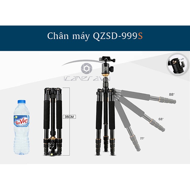 CHÂN MÁY ẢNH TRIPOD BEIKE Q999S VERSION II GIÁ RẺ TẠI HÀ NỘI hỗ trợ quay clip làm đồ ăn