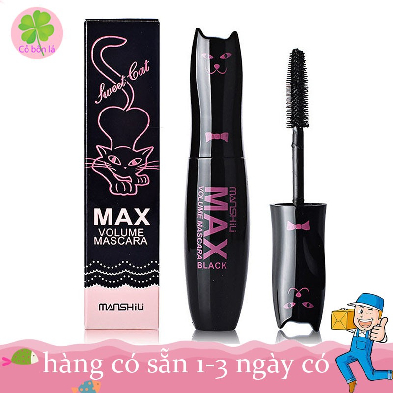 [Hàng mới về] Mascara Kháng Nước Và Chống Mồ Hôi Chuốt Mi Dài Dày Và Cong MANSHILI