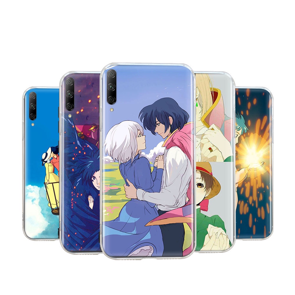 Ốp Điện Thoại TPU Mềm Trong Suốt Hình Lâu Đài Di Chuyển Của Howl H-83 Cho Realme 10 Pro 9 Plus C30S C35 C55