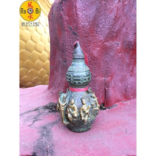 Hồ Lô Bát Tiên đồng mạ men xanh - Tượng Đồng Phong Thủy