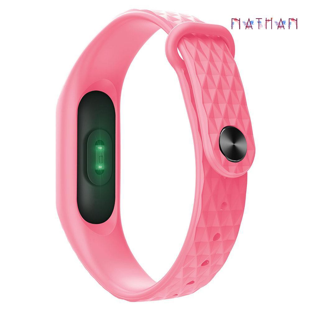 Dây Đeo Thay Thế Chất Liệu Silicon Màu Trơn Cho Xiaomi Mi Band 2