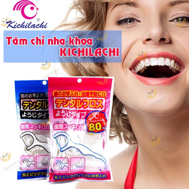 Tăm chỉ nha khoa Kichilachi - Technology by Japan, tiện lợi, về sinh răng miêng, 50 và 80 cây