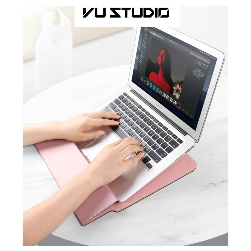 Túi Đựng Macbook Laptop Bằng Da PU Cho Máy 11/12/13/14/15/15.6 inch Tác Dụng 3 Trong 1 Cao Cấp.