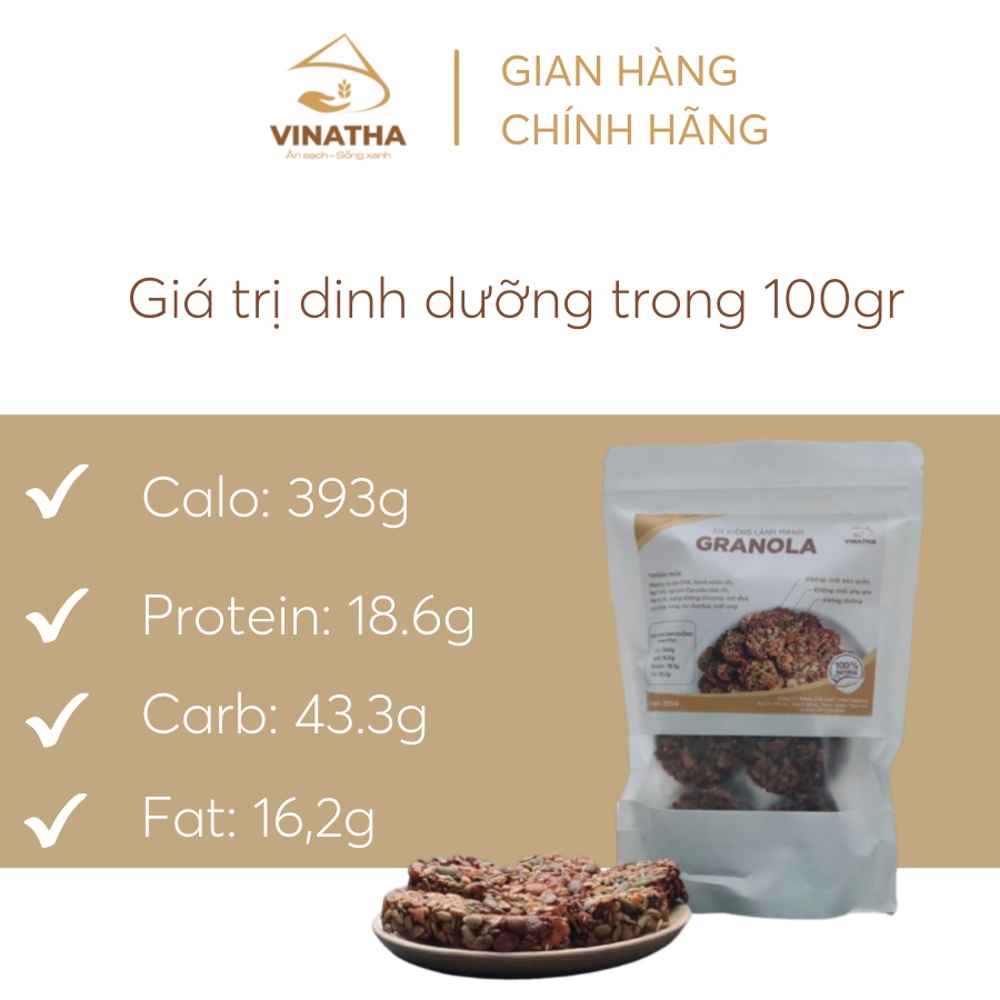 Bánh Granola Ăn Kiêng Giảm Cân Vinatha - 250gr - VNT08