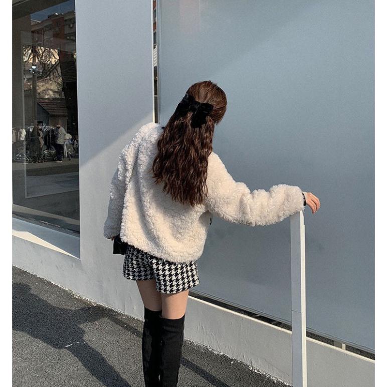 Áo khoác lông chạy viền túi hộp, chất lông cừu 2 mặt siêu dày đẹp mềm mại, lên dáng cực xinh (A01) CAO CẤP | BigBuy360 - bigbuy360.vn