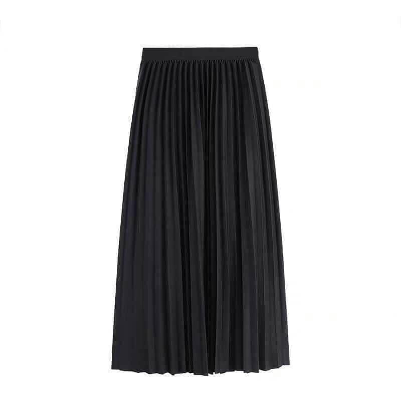 Chân váy xếp ly đen cho nữ