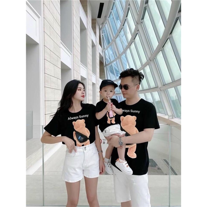 Áo gia đình, áo cặp in hình Gấu siêu đẹp