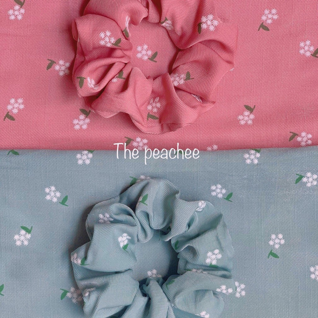 Cột tóc, dây buộc tóc, scrunchie hoa tuyết