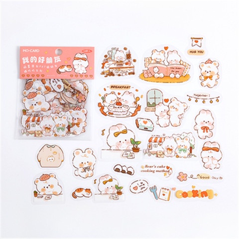 Miếng Dán Trang Trí Sổ Tay Chống Thấm Nước Hình Động Vật Dễ Thương diy