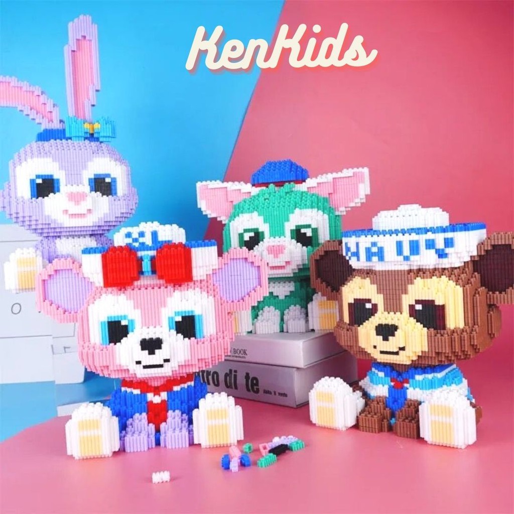 Đồ chơi trẻ em xếp hình hoạt hình Kenkids, đồ chơi lắp ghép rèn trí tuệ cho bé