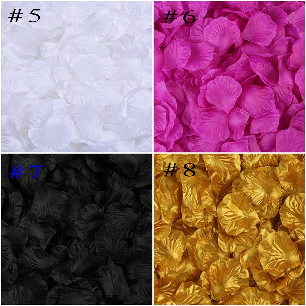 Set 100 cánh hoa hồng giả nhiều màu trang trí lãng mạn