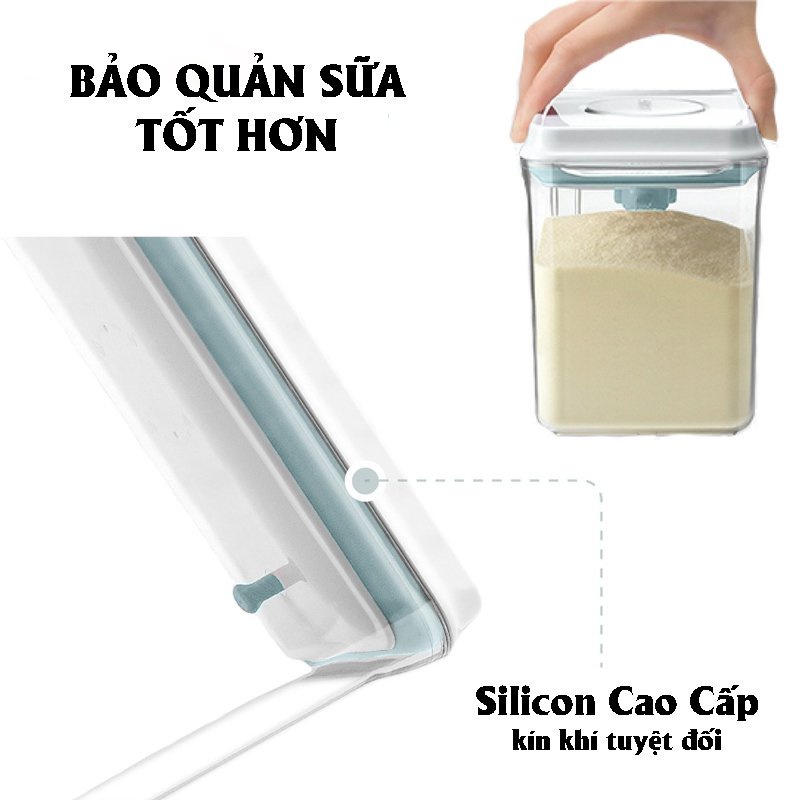 Hộp đưng sữa bột an toàn cho bé BIBON, Hộp đựng bột ăn dặm BIBON - bảo hành 1 năm. Thiết kế thông minh, sang trọng
