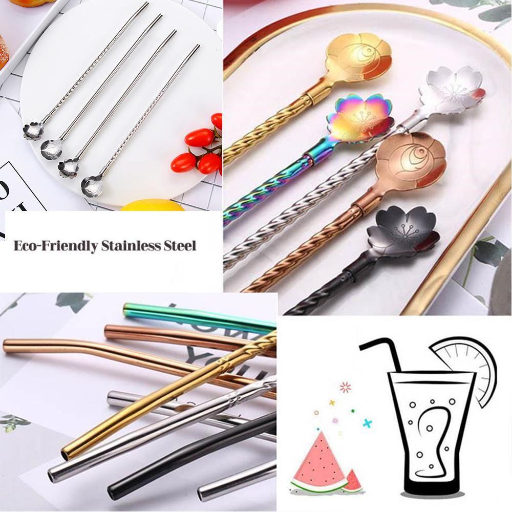 Muỗng Múc Trà Bằng Thép Không Gỉ Có Thể Tái Sử Dụng
