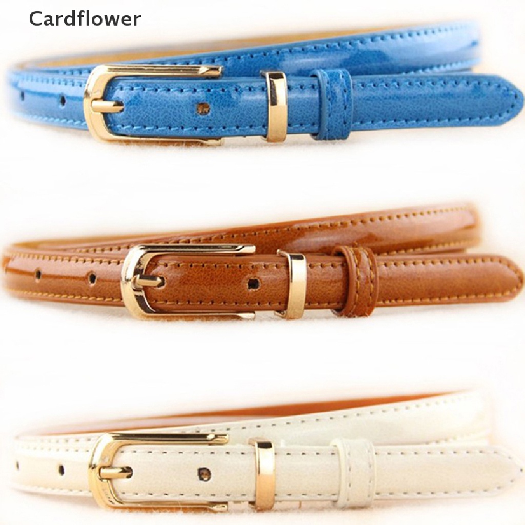 Thắt Lưng Da PU Màu Trơn Thời Trang Cho Nữ