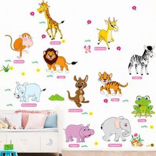 Decal sticker dán tường - Vườn Thú Tiếng Anh 2