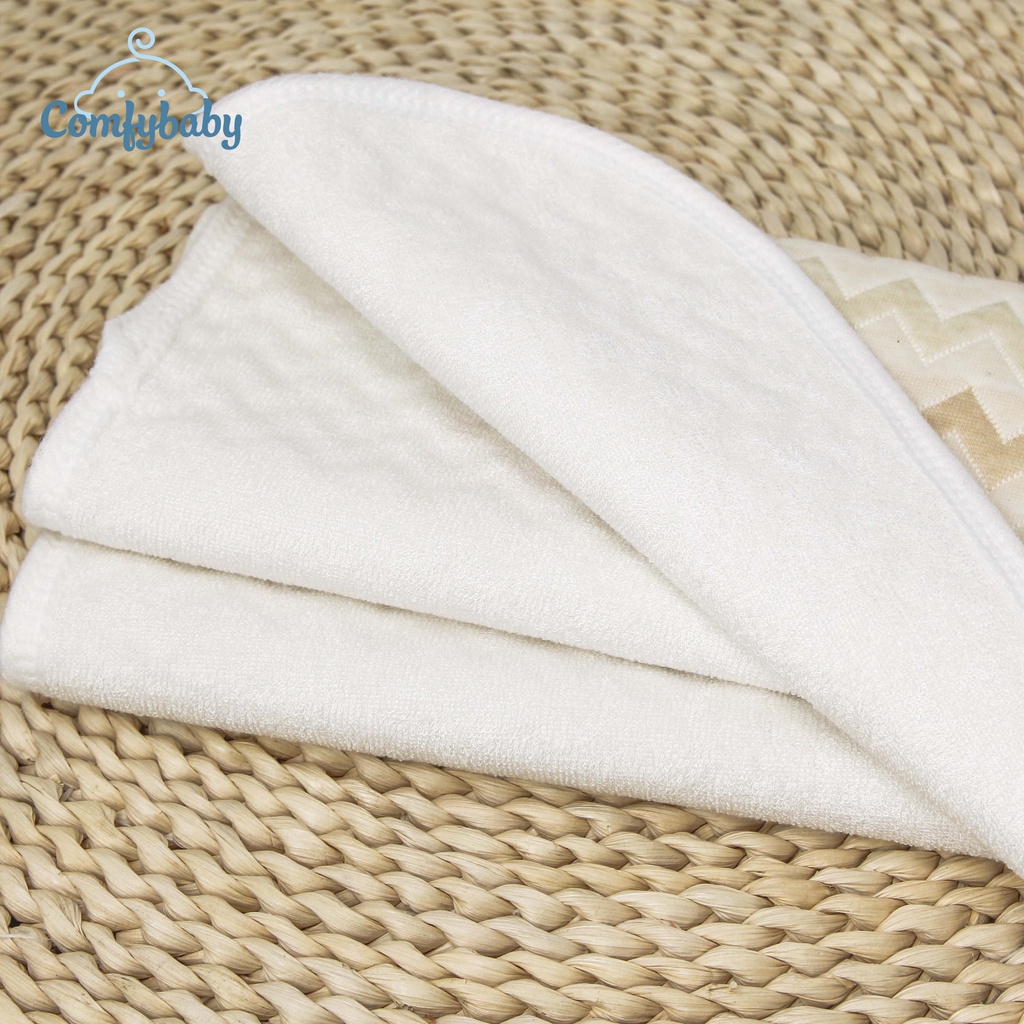 Tấm lót chống thấm thay tã cho bé 4 lớp vải Organic Comfybaby 100% cotton hữu cơ cao cấp, kháng khuẩn, thoáng khí PAD2