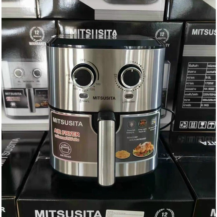 Nồi chiên không dầu MITSUSITA 9L,12L Thái Lan Siêu Tiện Lợi Bảo Hành Chính Hãng 12 Tháng