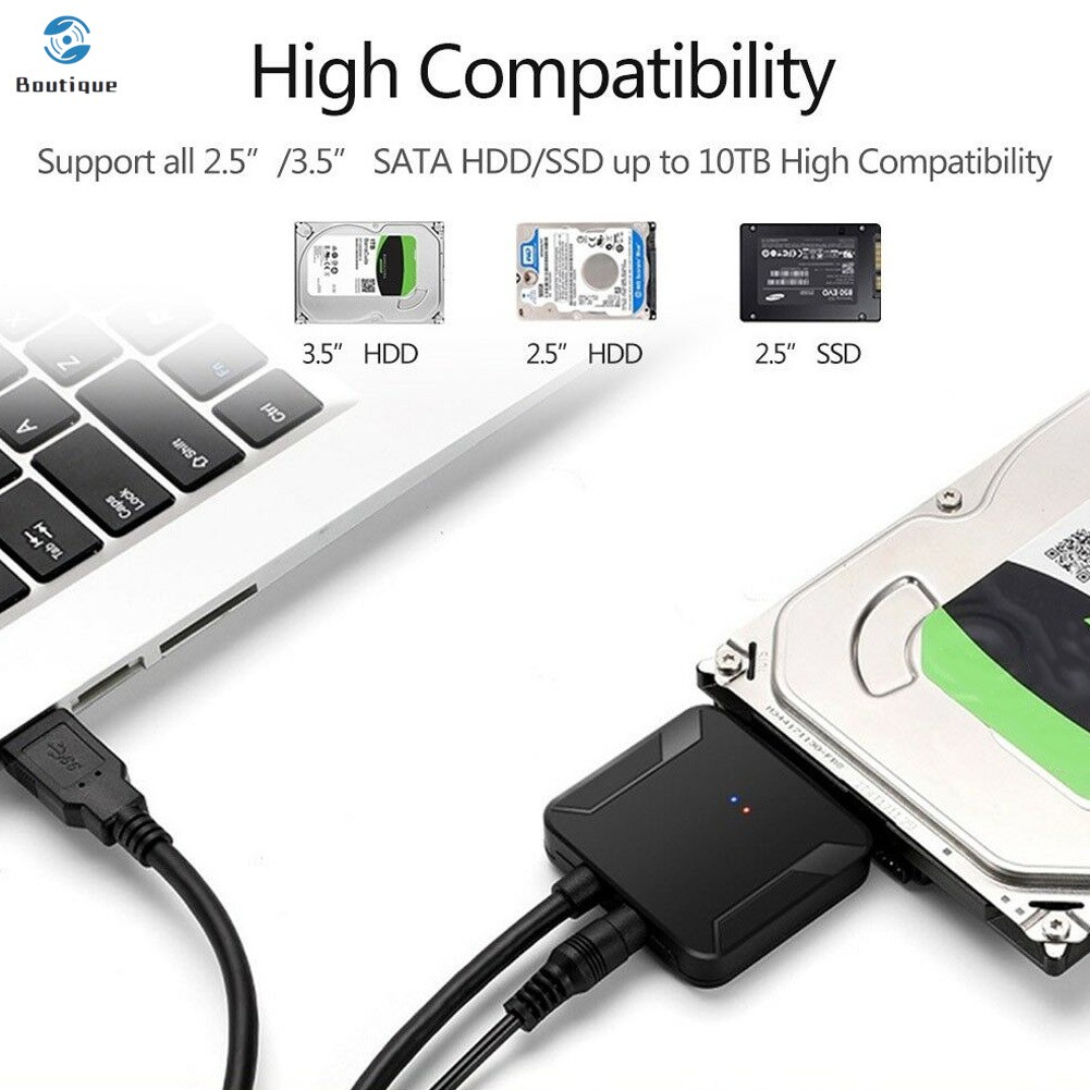 Cáp Chuyển Đổi Ổ Cứng Hdd Usb 3.0 Sang 2.5 / 3.5inch Ide Sata