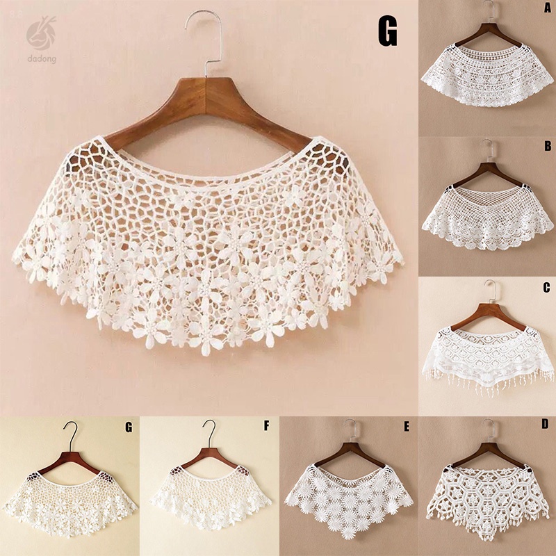 Áo Choàng Đan Móc Ren Xuyên Thấu Dáng Ngắn Phong Cách Cổ Điển Cho Nữ | BigBuy360 - bigbuy360.vn