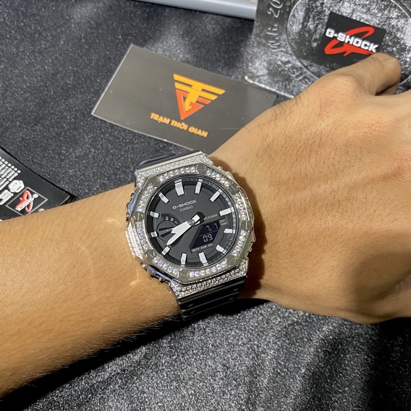 Đồng hồ nam Casio G-Shock GA-2100-1A GA-2100 Custom -Kích thước vỏ : 48,5×45,4×11,8mm