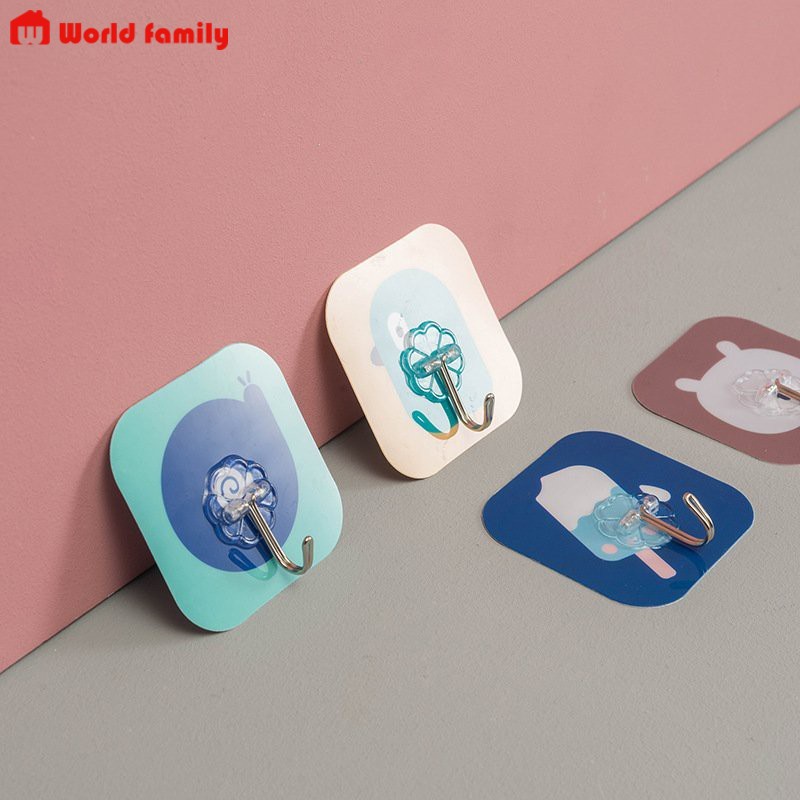 [1 K] Móc dán tường treo vật dụng với các họa tiết hoạt hình siêu xinh