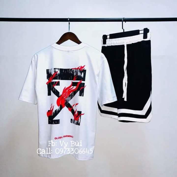 set quần áo off white unisex