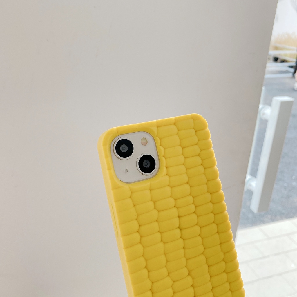 Ốp Điện Thoại Mềm Chống Rơi Họa Tiết Bắp Vàng Hoạt Hình Cho iPhone 14 14pro max 13 12PRO max 11pro max