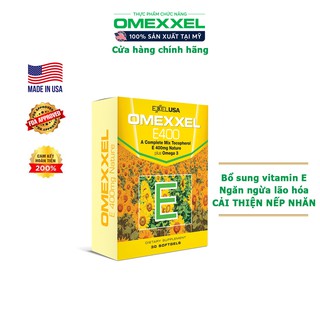 Viên Uống Bổ Sung Vitamin E Đẹp Da , Chống Lão Hóa , Hỗ Trợ Tim Mạch Omexxel E400