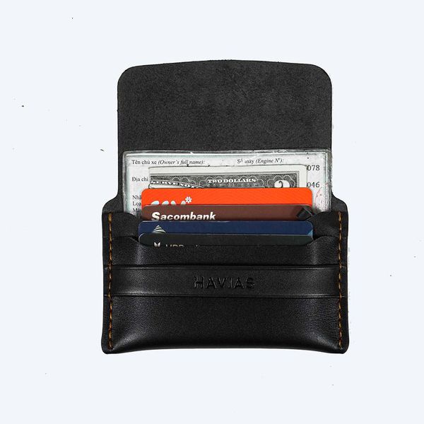 SMILE8 HAVIAS ví mini unisex thiết kế ngăn phân tầng da Shell Cordovan nhập khẩu