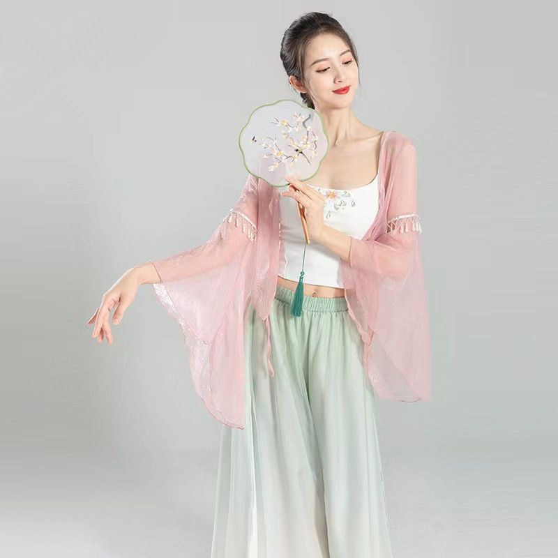 Trang Phục Sườn Xám Biểu Diễn Múa Truyền Thống Trung Hoa Cổ Điển Đính Ngọc Trai Thanh Lịch Cho Nữ