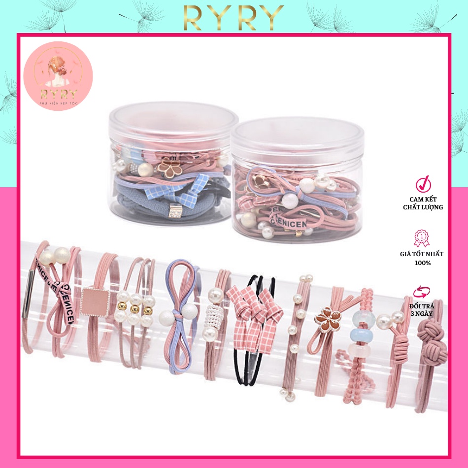 Set Dây Cột Tóc Dây Buộc Tóc xinh xắn dành cho nữ ,thời trang Hàn Quốc-SCT01